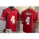 Men's Ohio State Buckeyes #4 Jeremiah Smith Red 2025 Finals College Football Jersey