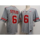 Men's Ohio State Buckeyes #6 Sonny Styles Gray FUSE College Football Jersey