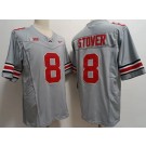 Men's Ohio State Buckeyes #8 Cade Stover Gray FUSE College Football Jersey