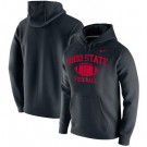 Men's Ohio State Buckeyes Black Retro Football Club Fleece Pullover Hoodie