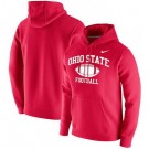 Men's Ohio State Buckeyes Scarlet Retro Football Club Fleece Pullover Hoodie