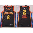 Men's Oklahoma City Thunder #2 Shai Gilgeous Alexander Black 2024 City Swingman Jersey