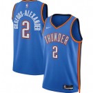 Men's Oklahoma City Thunder #2 Shai Gilgeous Alexander Blue Icon Heat Press Jersey