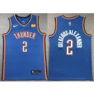 Men's Oklahoma City Thunder #2 Shai Gilgeous Alexander Blue Icon Sponsor Swingman Jersey
