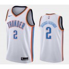 Men's Oklahoma City Thunder #2 Shai Gilgeous Alexander White Icon Hot Press Jersey
