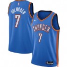 Men's Oklahoma City Thunder #7 Chet Holmgre Blue Icon Heat Press Jersey