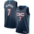 Men's Oklahoma City Thunder #7 Chet Holmgre Navy 2025 City Heat Press Jersey