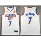 Men's Oklahoma City Thunder #7 Chet Holmgren White Icon Sponsor Swingman Jersey