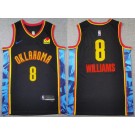 Men's Oklahoma City Thunder #8 Jalen Williams Black 2024 City Sponsor Swingman Jersey