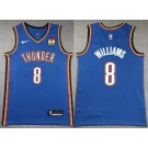 Men's Oklahoma City Thunder #8 Jalen Williams Blue Icon Sponsor Swingman Jersey