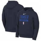 Men's Oklahoma City Thunder Navy 2022 Legend On Court Practice Performance Pullover Hoodie