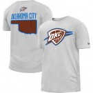 Men's Oklahoma City Thunder White 2022 City Edition Brushed Jersey T Shirt