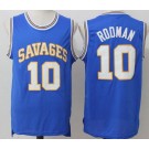 Men's Oklahoma Savages #10 Denis Rodman Blue College Basketball Jersey
