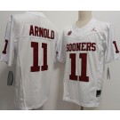 Men's Oklahoma Sooners #11 Jackson Arnold White FUSE College Football Jersey
