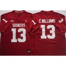Men's Oklahoma Sooners #13 Caleb Williams Red College Football Jersey
