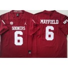 Men's Oklahoma Sooners #6 Baker Mayfield Red College Football Jersey