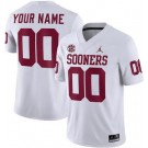 Men's Oklahoma Sooners Custom Limited White College Football Jersey