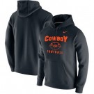 Men's Oklahoma State Cowboys Black Football Oopty Oop Club Fleece Pullover Hoodie