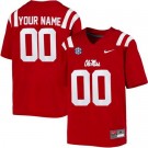 Men's Ole Miss Rebels Customized Red College Football Jersey