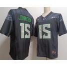 Men's Oregon Ducks #15 Tez Johnson Black FUSE College Football Jersey