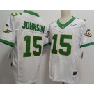 Men's Oregon Ducks #15 Tez Johnson White FUSE College Football Jersey