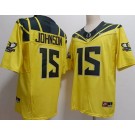 Men's Oregon Ducks #15 Tez Johnson Yellow FUSE College Football Jersey