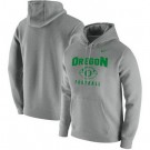Men's Oregon Ducks Gray Football Oopty Oop Club Fleece Pullover Hoodie