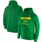 Men's Oregon Ducks Green Football Oopty Oop Club Fleece Pullover Hoodie