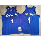 Men's Orlando Magic #1 Penny Hardaway Blue 1994 Throwback Authentic Jersey