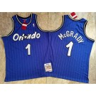 Men's Orlando Magic #1 Tracy McGrady Blue 2003 Throwback Authentic Jersey