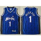 Men's Orlando Magic #1 Tracy McGrady Blue Star Reebok Throwback Swingman Jersey