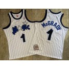 Men's Orlando Magic #1 Tracy McGrady White 2003 Throwback Authentic Jersey
