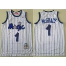Men's Orlando Magic #1 Tracy McGrady White 2003 Throwback Swingman Jersey