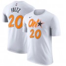 Men's Orlando Magic #20 Markelle Fultz White City Printed T Shirt 211011