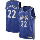 Men's Orlando Magic #22 Franz Wagner Blue 2023 Classic Icon Heat Press Jersey