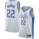 Men's Orlando Magic #22 Franz Wagner White 2025 City Heat Press Jersey