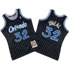 Men's Orlando Magic #32 Shaquille O'Neal Black 1994 Throwback Swingman Jersey