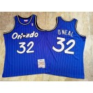 Men's Orlando Magic #32 Shaquille O'Neal Blue 1994 Throwback Authentic Jersey