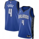 Men's Orlando Magic #4 Jalen Suggs Blue 2022 Statement Icon Heat Press Jersey