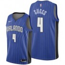 Men's Orlando Magic #4 Jalen Suggs Blue Icon Hot Press Jersey