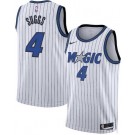 Men's Orlando Magic #4 Jalen Suggs White Heat Press Jersey