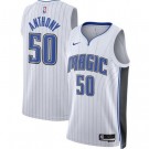 Men's Orlando Magic #50 Cole Anthony White Icon Heat Press Jersey