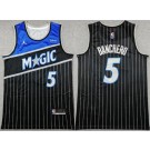 Men's Orlando Magic #5 Paolo Banchero Black Statement Sponsor Swingman Jersey