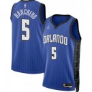 Men's Orlando Magic #5 Paolo Banchero Blue 2022 Statement Icon Heat Press Jersey