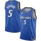 Men's Orlando Magic #5 Paolo Banchero Blue Heat Press Jersey