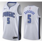 Men's Orlando Magic #5 Paolo Banchero White Icon Heat Press Jersey