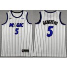 Men's Orlando Magic #5 Paolo Banchero White Sponsor Swingman Jersey