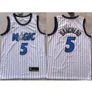 Men's Orlando Magic #5 Paolo Banchero White Swingman Jersey