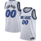 Men's Orlando Magic Custom White Heat Press Jersey