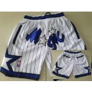 Men's Orlando Magic White Stripes Just Don Throwback Swingman Shorts
